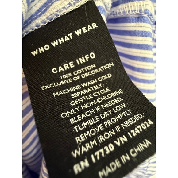 Who What Wear Revolve Striped Midi Dress Off Shoulder Blue Striped Size XS - Picture 6 of 6